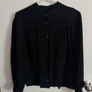 Banana Republic Black Button-Down Shirt